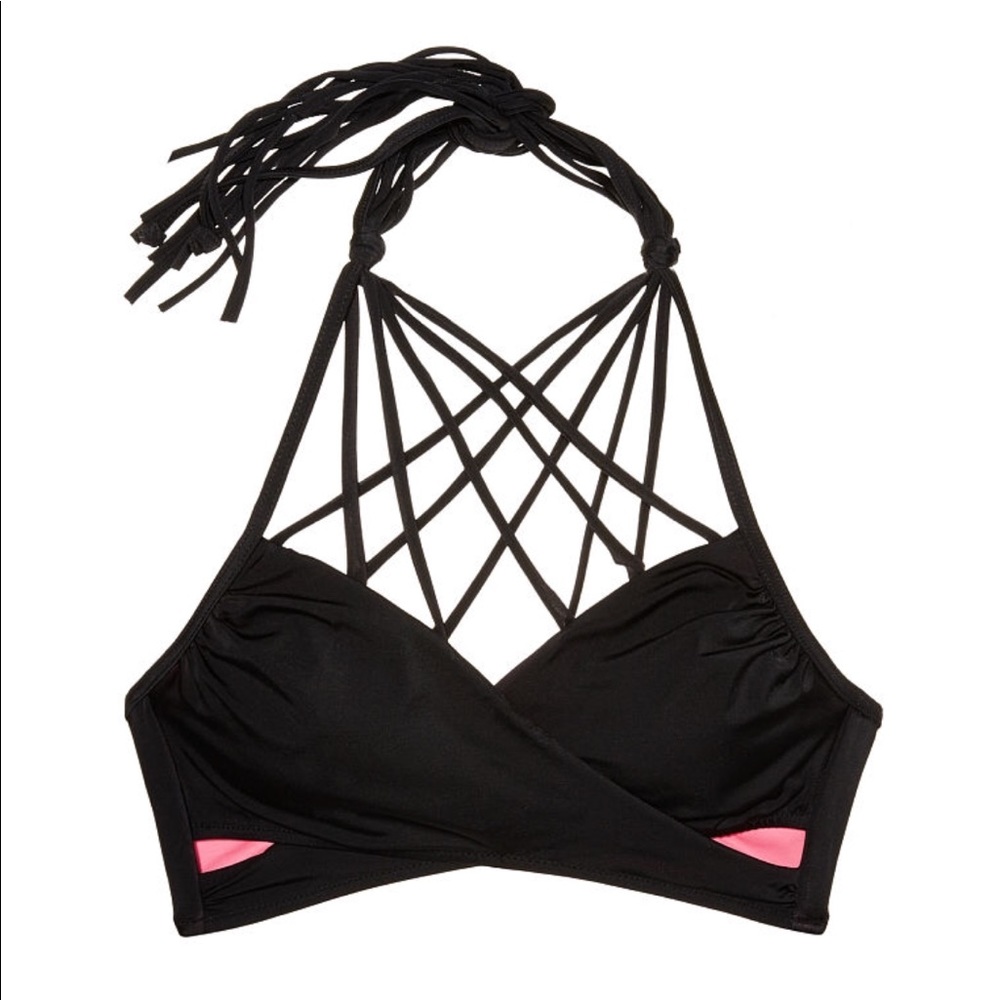 PINK VS Swim body wrap top NIP L